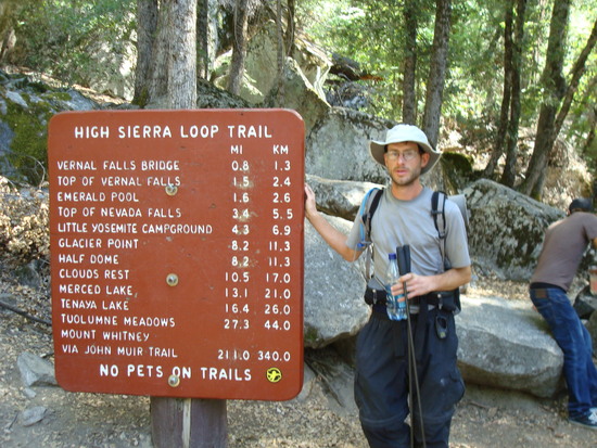 Brett Maune at the end of his JMT speed record hike